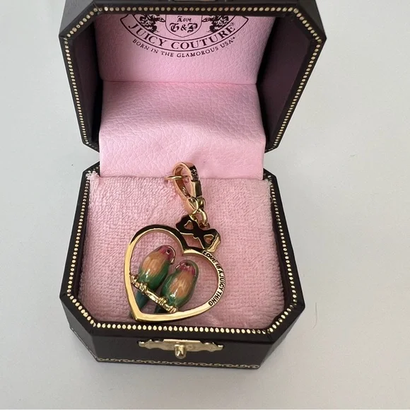 New Juicy Couture Love Birds Retired Charm Pendant Original Box YJRU1618 Rare - Picture 6 of 7